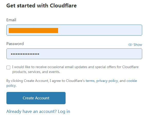 cloudflare注册账号