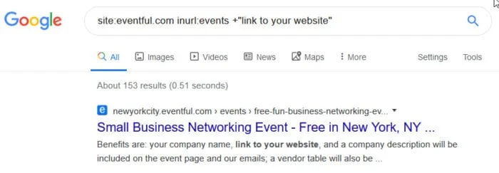find event website